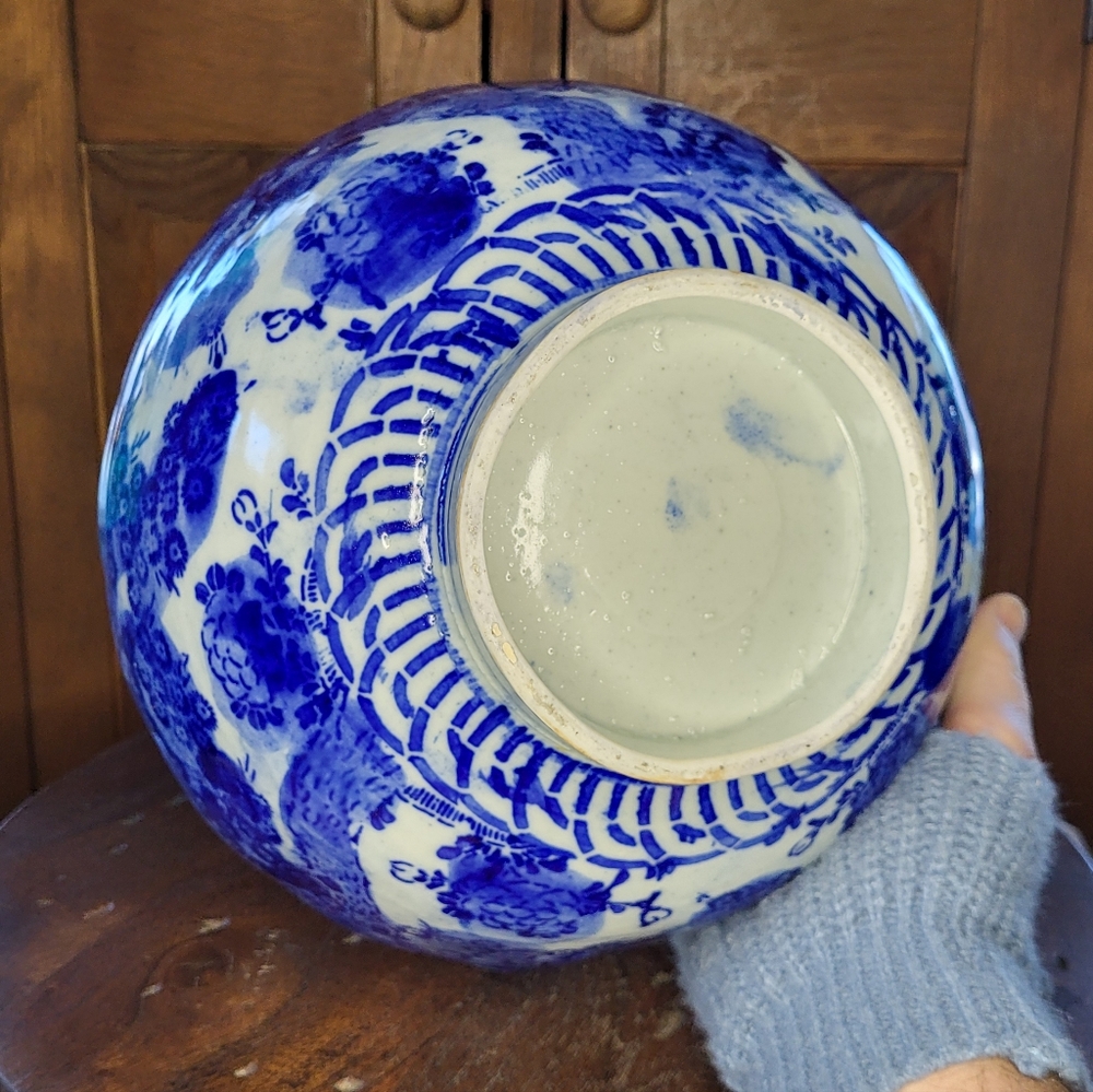 Blue Floral Ceramic Bowl - Picture 14 of 17
